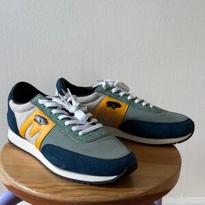 Karhu Retro Mesh & Suede Sneakers in Blue, Green & Yellow - Mens size 10